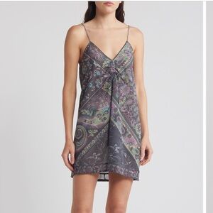 Free People NWT Hayes Vneck Mini Slipdress